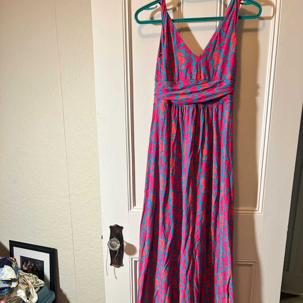 Lilly Pulitzer Pink and Blue Patterned Dress